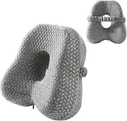 Knee & Leg Pillows Foam Support Pillow for Sleeping for Back Pain,Leg Pillow for Sleeping On Side, Memory Foam Cushion Knee Support Pillows,Pregnancy Pillow Removable and Washable Cover(Grey)