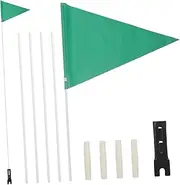 INOOMP 1 Set Adjustable High Visibility Reflective Safety Flag for Bicycles Tail Flag with Pole for Cycling Easy to Clean and Durable