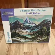 1000 piece POMEGRANATE PUZZLE THOMAS HART BENTON TRAIL RIDERS MOUNTAINS