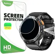 Aemus Screen Protector Compatible for LIGE EF5 Smart Watch 1.43" (3 Pack) Tempered Glass Film Clear, Compatible for PODOEIL, EIGIIS ST19 EF3 Smart Watch