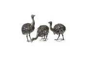3x Willow & Silk Large Emu Chicks Figurine Home/Garden Decor Ornament Assorted