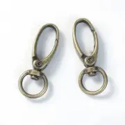 3 Lobster Swivel Clasps Antique Bronze Tone - Ideal for Key Rings - FD503