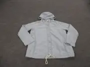 Old Navy Jacket Adult M Blue Hooded Snap Front Cardigan Casual Cotton Womens NEW