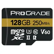 ProGrade Digital 128GB MicroSDXC UHS-II Memory Card w/adapter - 60 ( Gold )