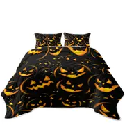 Halloween Scary Pumpkins Coverlet