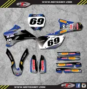 Yamaha YZF 450 2006 - 2009 full custom graphics kit BLUE STEEL style decals