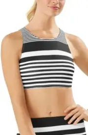 Tommy Bahama BLACK Breaker Bay Lace-Back Bra Bikini Swim Top, US X-Large
