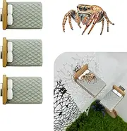 Okueejur 3 Pack Jumping Spider Bed Decoraction Enclosure Ledges with Magnets for Jumping Spider Bed Shelf Pet Spider Accessories