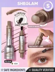 Sheglam Brow-Fection Angled Brush & Dip Eyebrow Brow Hair Strokes Pen Ash
