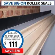 Garage Door Seal for Roller Doors, Closes Top Gaps, Door Brush Seal, Fit to Door for a Tight Seal, Long Lasting Garage Door Weather Seals, Draft Stopper