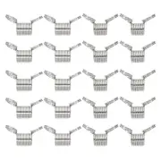 bead clamp, 20 Pcs Bead Wire End Bead Clamps with Handle, Silver