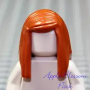 NEW Lego Female Girl Minifig Long Dark ORANGE HAIR - Straight HP Ginny Head Gear