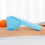 Manual Fruit Fluicer, Easy Squeeze Hand Press Juicer, Manual Juicer That Folds Flat For Space-Saving Storage,Suits Lime & Orange & Lemon. (Blue)