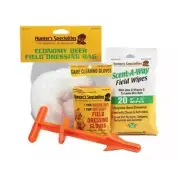 Hunter’s Specialties Game Cleaning Kit Butt Out Wipes Gloves Game Bag New 01172