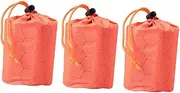 SUPVOX 3pcs Camping Storage Bag Drawstring Camping Bag Cinch Bag Hiking Gear Hunting Camping Bag Exercise Cinch Sack Backpacking Drawstring Bag Nylon Orange