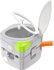 CircleRiver 5.8 Gallon Portable RV Toilet, Leak-Proof Cassette Toilet with Diagonal Seating, RV Travel Potty with Level Indicator, Large Capacity Tank for Camping, Boat and Travel