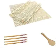 2 Pack Bamboo Sushi Rolling Mat, Sushi roll maker, Sushi bazooka,Sushi making kit, Bamboo Sushi Rolling Mat,Sushi maker(9.5" x 9.6") (WHITE2)