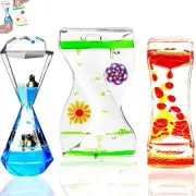 TKTM 3 Types Liquid Motion Bubbler Liquid Timers for Kids Sensory Fidget Toys Sm