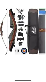 62" Takedown Recurve Bow Bag Arrow Set Wooden Bow 20-50lbs Archery Hunting Shoot