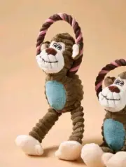 Plush Monkey Toys Bite Resistant Dogs Chew Toy Puppy Teeth Cleaning Toys