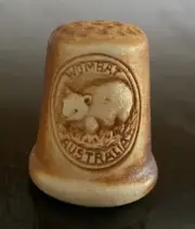 Thimble Australian Wombat Swagman Vintage Pottery Rare Collectable Best Price!!