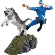 Ikon Design Studio The Phantom Phantom and Devil Suit Statue - Blue