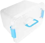 KOMBIUDA Portable Sand Tray with Lid Handheld Sandbox Storage Box for Versatile Capacity Plastic for Outdoor Fun and Organization