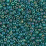 Matte Transparent Emerald AB Miyuki Seed Beads 8/0 (8-9147FR-TB)