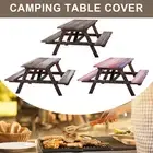 3 Pcs Picnic Table Cover and Bench Covers Set for Barbecues Camping LVI