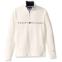 在飛比找ETMall東森購物網優惠-Tommy Hilfiger 2023男時尚棉質立領拉鍊牡蠣