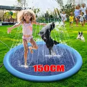 Outdoor Kids Sprinkler Water Mat Splash Play Pad Inflatable Spray Dog Pool Beach