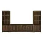 Coaster Laughlin 3-Piece Engineered Wood Entertainment Center TV Stand in Brown