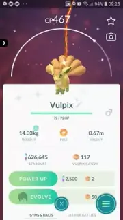 Pokemon Shiny Vulpix Go