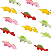 20 Randomly Coloured Projectile Dinosaurs, Slingshot Dinosaur Finger Toys, Random Dinosaur Shapes, Toy, Dinosaur Party Gifts, Suitable for Children, Boys and Girls