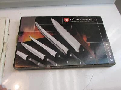 Kuchenstolz 6 piece set -5 knives- 1 sharpener & cutting board NEW
