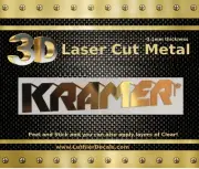 Kramer Guitar Decal 3d metal Headstock Restoration Sticker m24