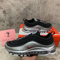 在飛比找Yahoo!奇摩拍賣優惠-Nike AIR MAX 97 QS 黑銀 亮銀 紅勾 3M