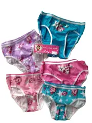 BNIP Girls Sz 8 to 10 Cute Cheeky Monkey Print 5 Pack Pure Cotton Briefs Pants