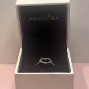 114B NIB AUTH PANDORA SS CZ SZ 7/54 BE MY VALENTINE RING #190861CZ
