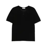 [Dries Van Noten] Dries Van Noten Open-knit T-shirt XL BLACK