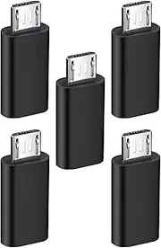 5Pack USB C Adapter, tunghey Type C Female to Micro USB Male Convert Connector Support Charge & Data Sync Compatible with Galaxy S7/S7 Edge, Nexus 5/6 and Micro USB Devices