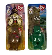 TY Beanie Beanies McDonald’s Happy Meal International Bears - Erin & Britannia