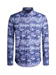 Bugatti XL $199 LONG SLEEVE WINDOWPANE CHECK COTTON SHIRT, NWT
