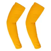 1 Pair Arm Elbow Compression Sleeve Arm Sleeve for Sport Yellow M Size