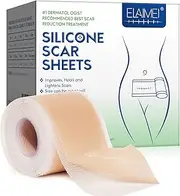 Silicone Scar Sheets (1.6”x 130”, 3.3M), Professional Silicone Scar Tape, Silicone Scar Strips, Reusable Scar Removal Sheets for Surgical Scars, C-Section, Surgery, Burn, Keloid, Acne