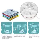 USB Mini Portable Washing Machine Ultrasonic Turbine Laundry Washer Travel
