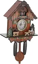 LIFKICH Quartz Movement Cuckoo Clock Decorative Wooden House Wall Timepiece for Nursery