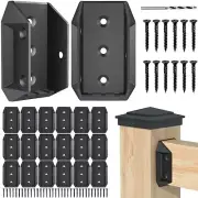 20 Pcs ADC-12 Deck Railing Bracket Connectors for 2x4 (Actual 1.5"x3.5") Rail to