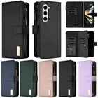 For Samsung Galaxy Z Fold 6/5/4/3 5G Phone Case Wallet Card holder Leather Cover