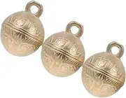 3pcs Retro Mini Bells for Dog Collars Decorative Copper Bells for DIY Wind Chimes and Craft Projects Small Copper Bells for Pet Accessories